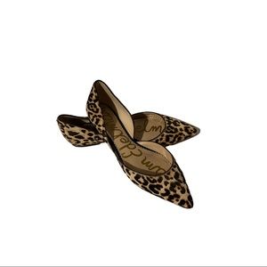 Sam Edelman Women’s Rodney Leopard Print Calf Hair D'orsay Flats Size 7.5